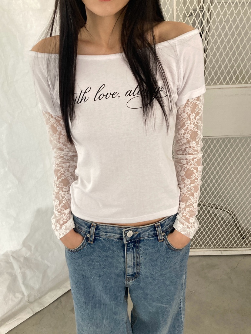 MORE THAN-P韓國東大門代購女裝新款熱賣長袖T恤假兩件MORE THAN長袖T恤