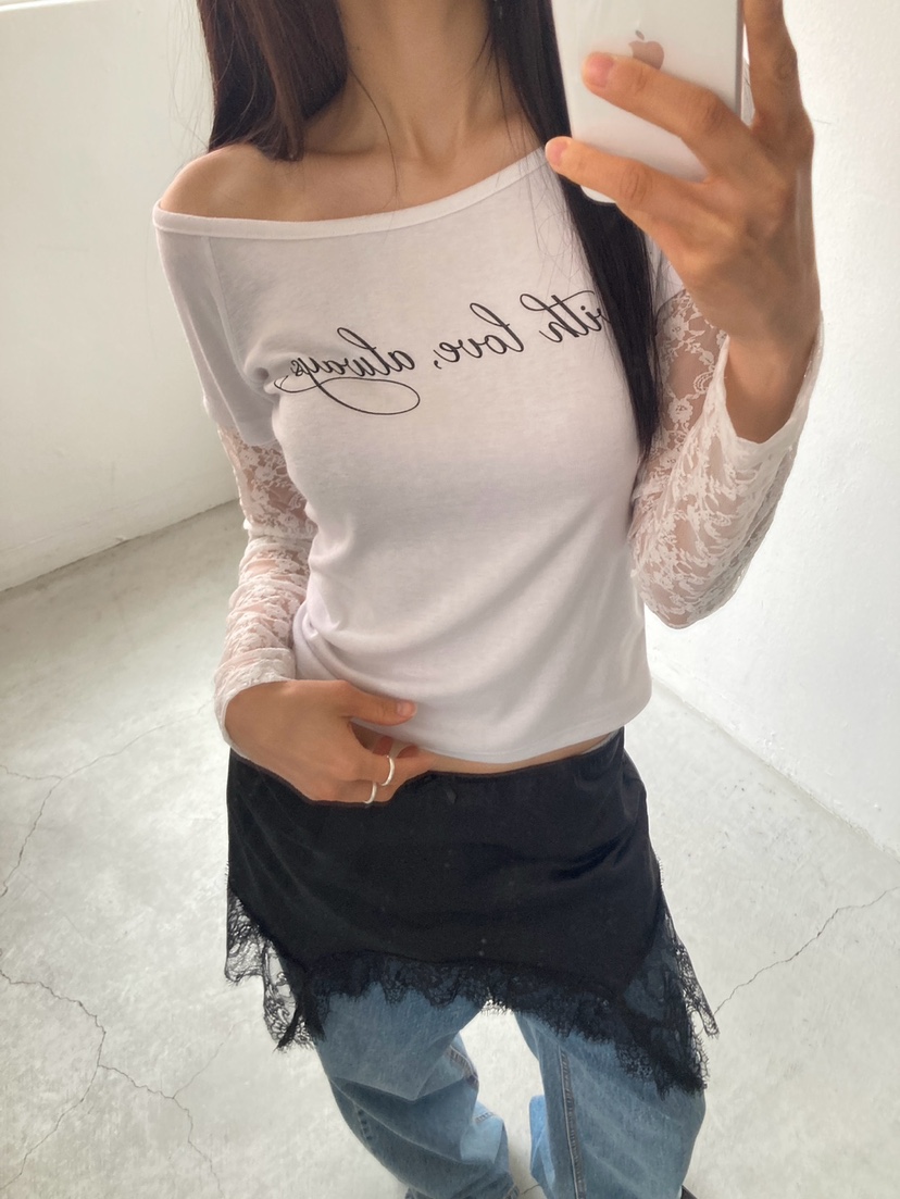 MORE THAN-P韓國東大門代購女裝新款熱賣長袖T恤假兩件MORE THAN長袖T恤