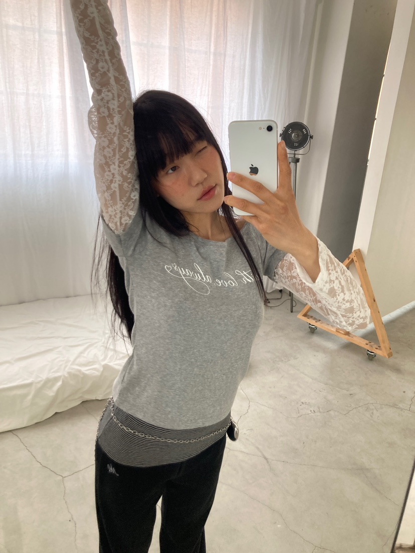 MORE THAN-P韓國東大門代購女裝新款熱賣長袖T恤假兩件MORE THAN長袖T恤