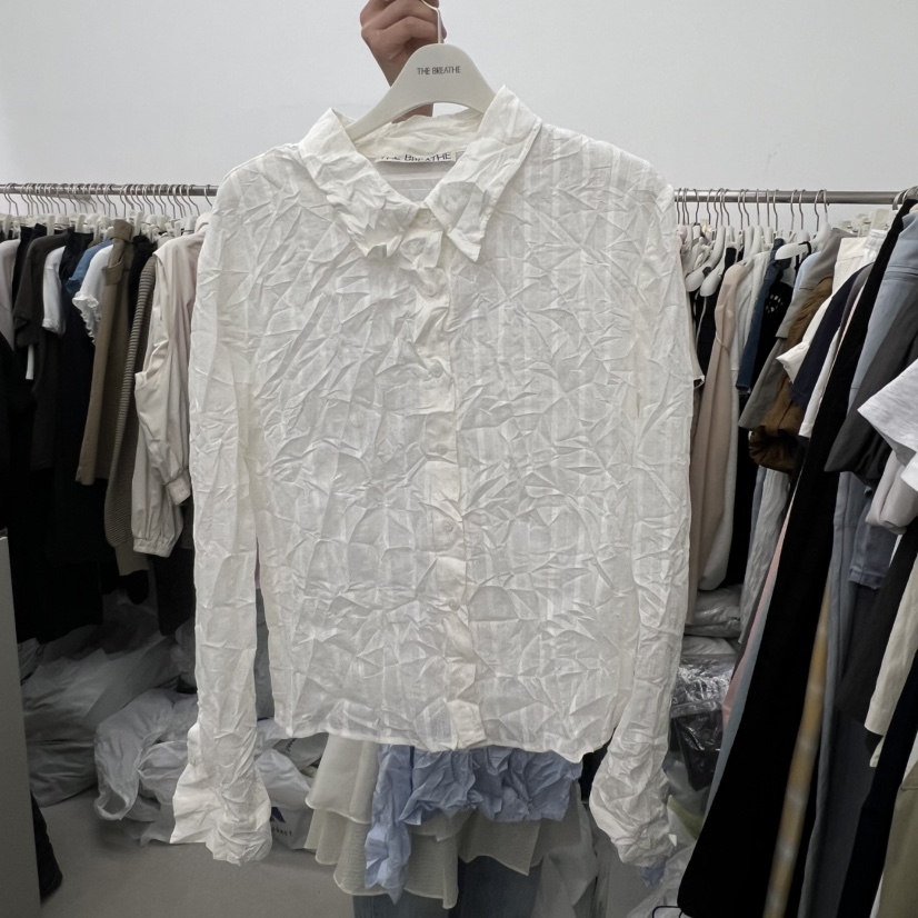 BREATHE韓國直郵女裝新品熱賣26春夏休閑職業時尚襯衫蕾絲衫BREATHE襯衫/蕾絲衫圖色1