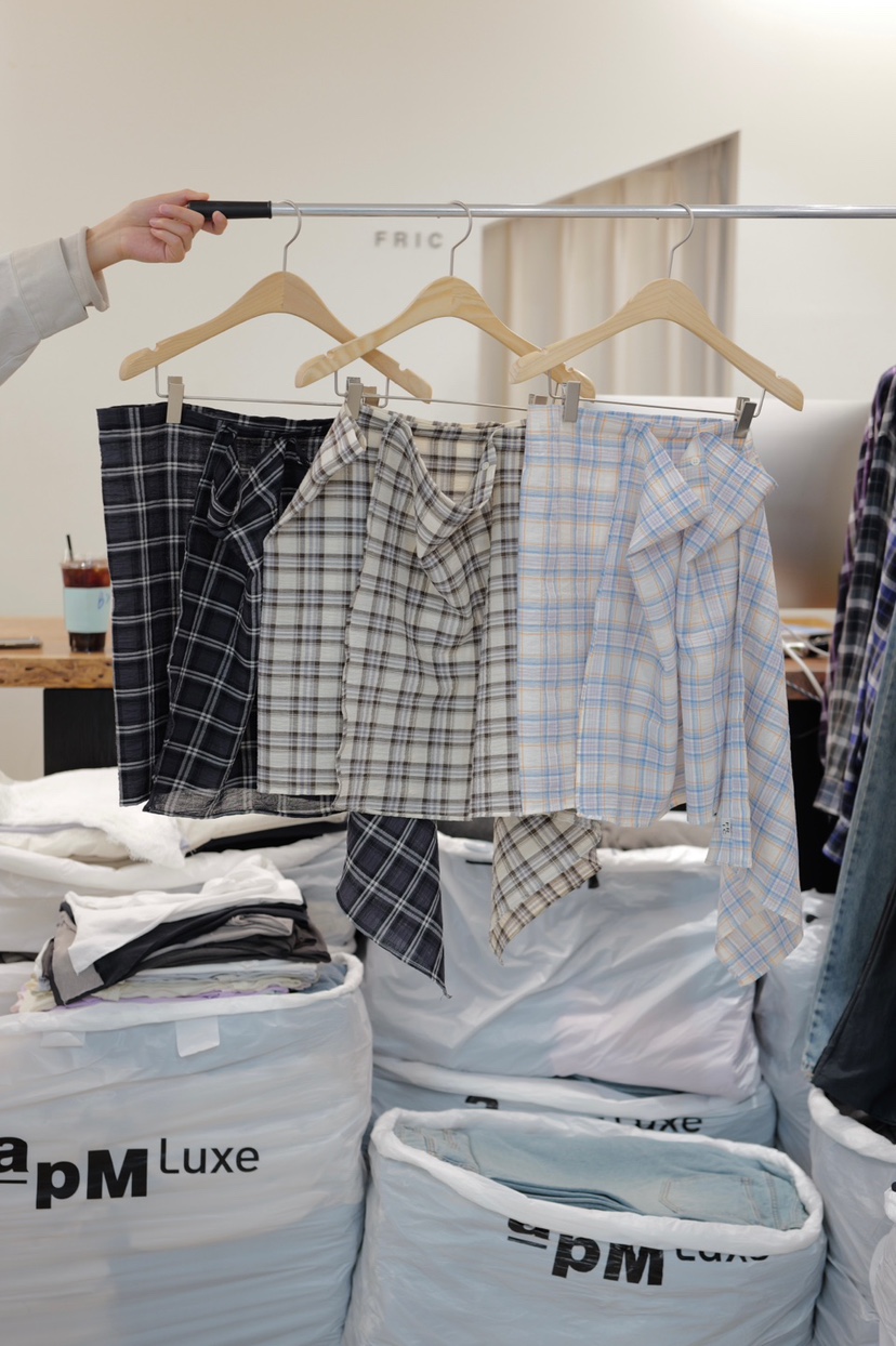 FRIC韓國東大門代購女裝新品職業人氣26春夏半身裙中短裙格紋FRIC半身裙/中短裙