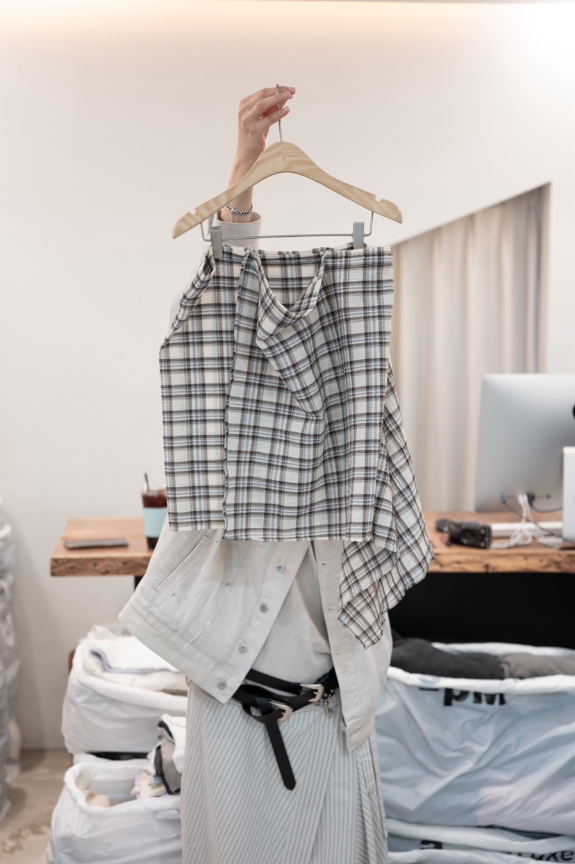 FRIC韓國東大門代購女裝新品職業人氣26春夏半身裙中短裙格紋FRIC半身裙/中短裙圖色3