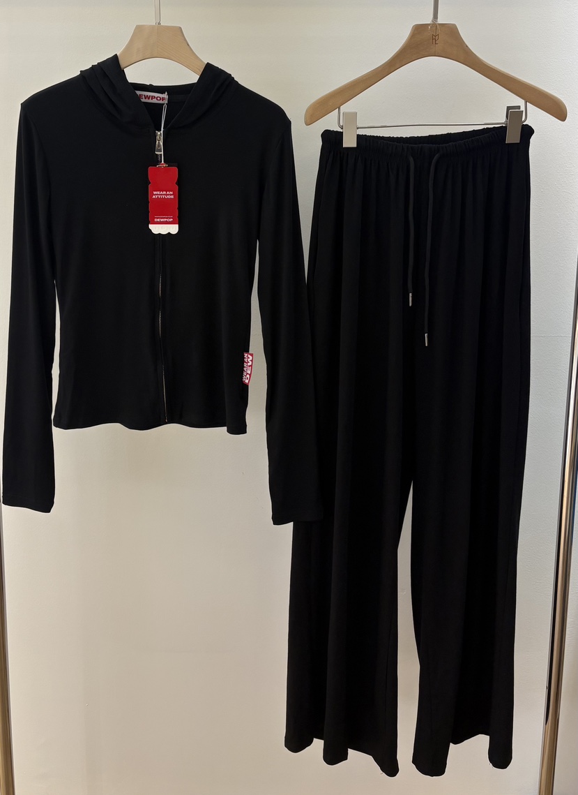 DEWPOP韓國代購女士新款人氣休閑職業時尚26春夏套裝兜帽DEWPOP套裝圖色2
