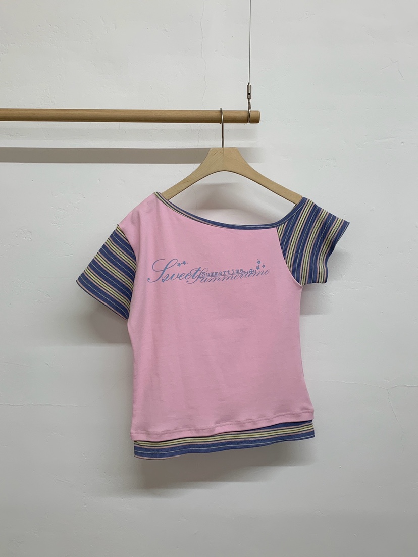 MORE THAN-P韓國直郵女士新款人氣職業休閑26春夏推薦T恤MORE THANT恤圖色2