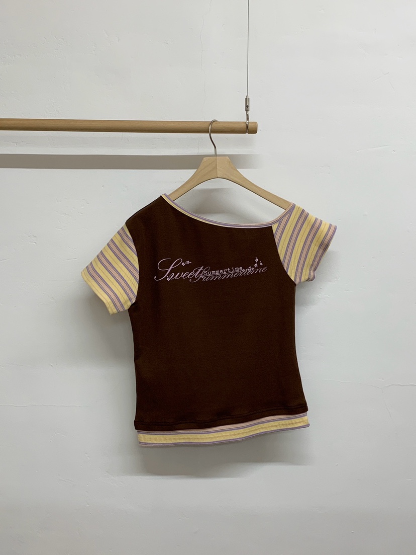 MORE THAN-P韓國直郵女士新款人氣職業休閑26春夏推薦T恤MORE THANT恤圖色3