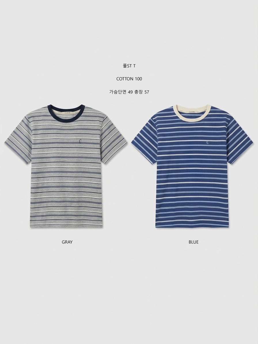 CLAFO韓國直郵女裝新品時尚人氣休閑職業熱賣推薦T恤條紋CLAFOT恤