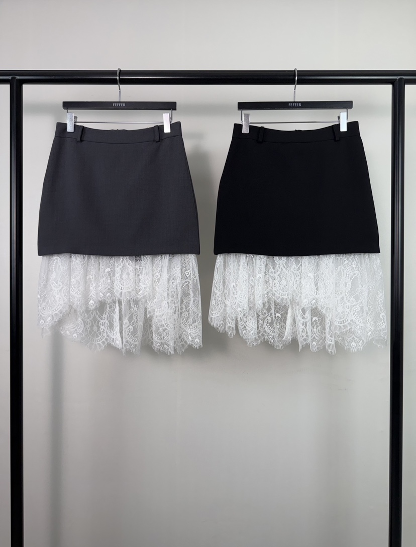 FEFFER韓國東大門直郵女士新款26春夏職業熱賣半身裙中短裙FEFFER半身裙/中短裙