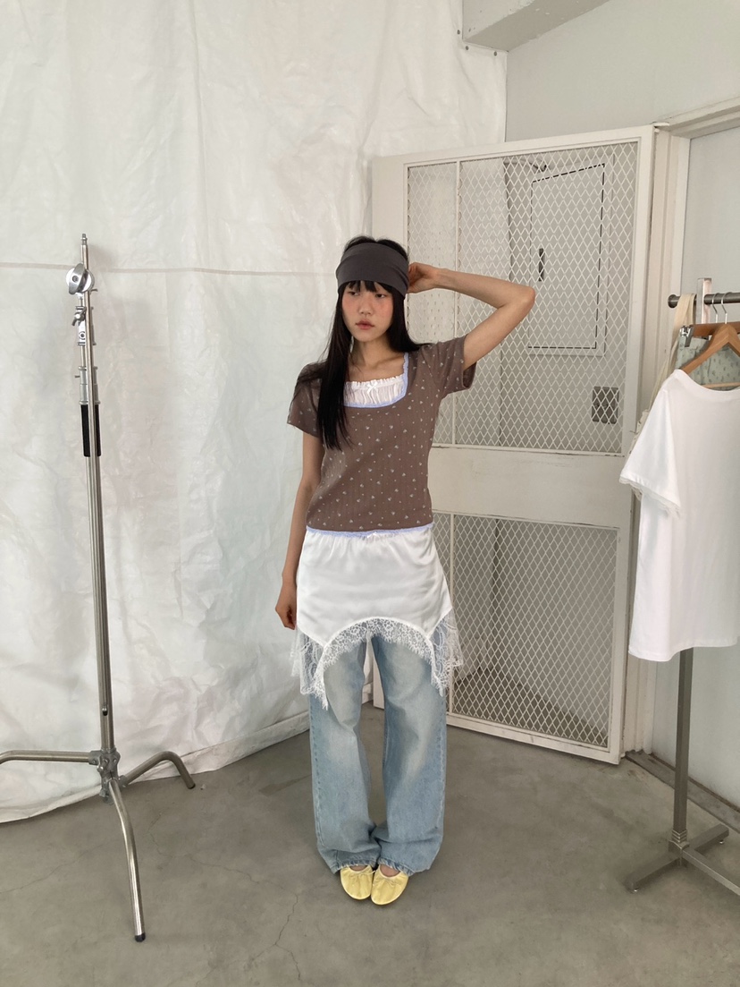 MORE THAN-P韓國東大門直郵女士新品職業休閑26春夏T恤MORE THANT恤