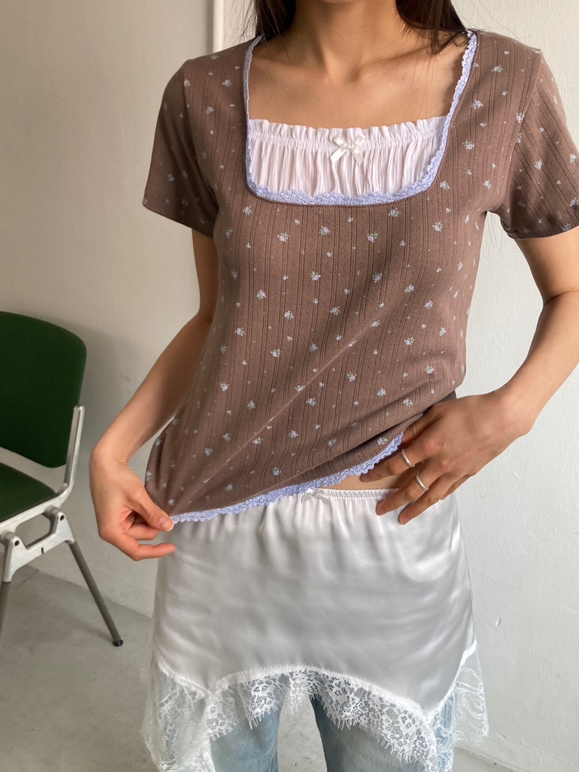 MORE THAN-P韓國東大門直郵女士新品職業休閑26春夏T恤MORE THANT恤