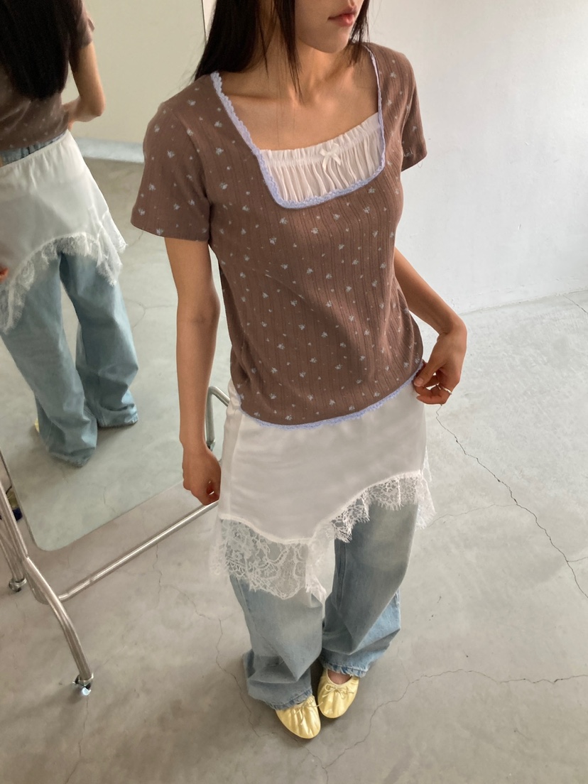 MORE THAN-P韓國東大門直郵女士新品職業休閑26春夏T恤MORE THANT恤