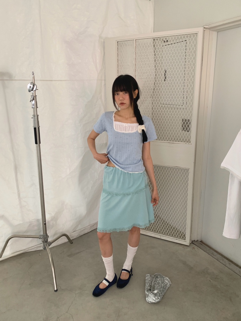 MORE THAN-P韓國東大門直郵女士新品職業休閑26春夏T恤MORE THANT恤