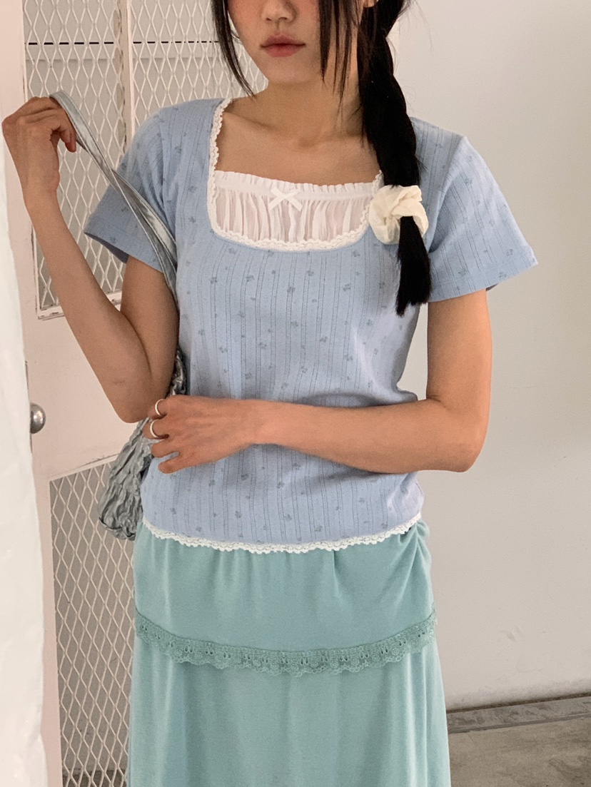 MORE THAN-P韓國東大門直郵女士新品職業休閑26春夏T恤MORE THANT恤