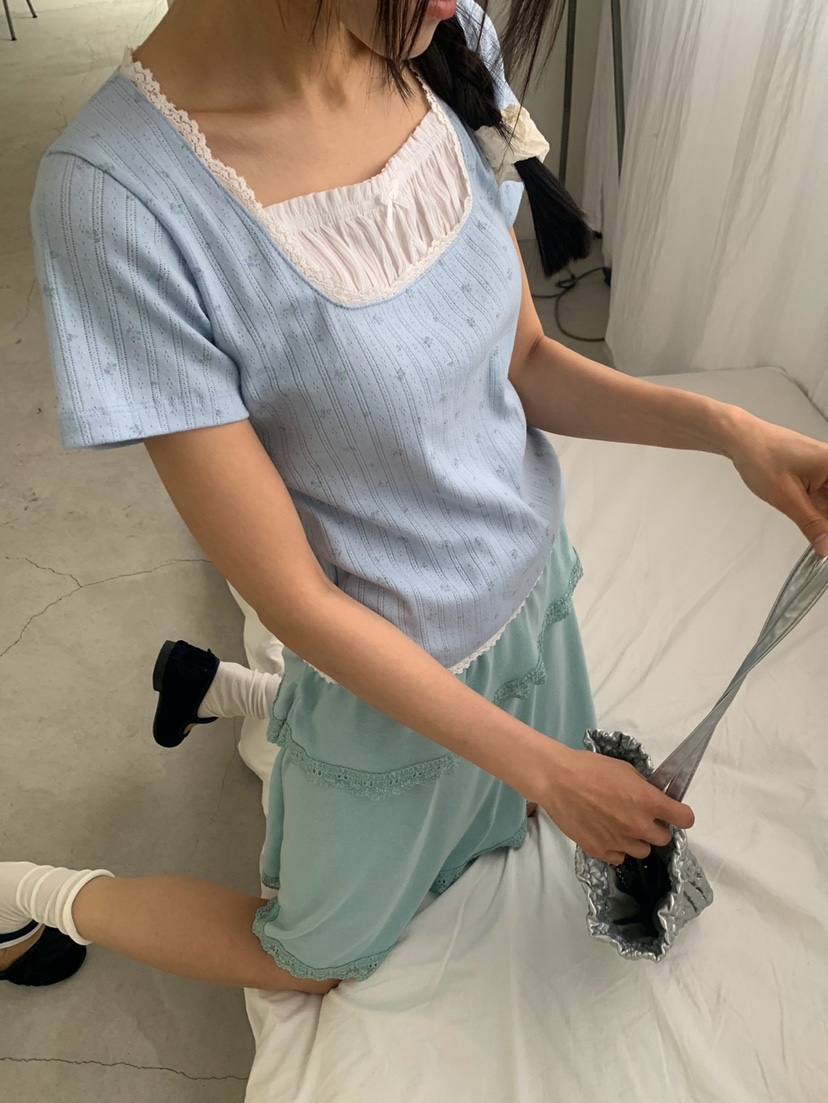 MORE THAN-P韓國東大門直郵女士新品職業休閑26春夏T恤MORE THANT恤