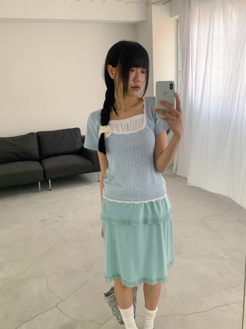 MORE THAN-P韓國東大門直郵女士新品職業休閑26春夏T恤MORE THANT恤