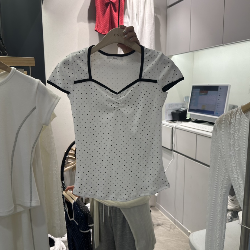 UNA/THE MAY韓國直郵實拍女裝新品推薦職業26春夏熱賣T恤THEMAY/UNAT恤圖色2