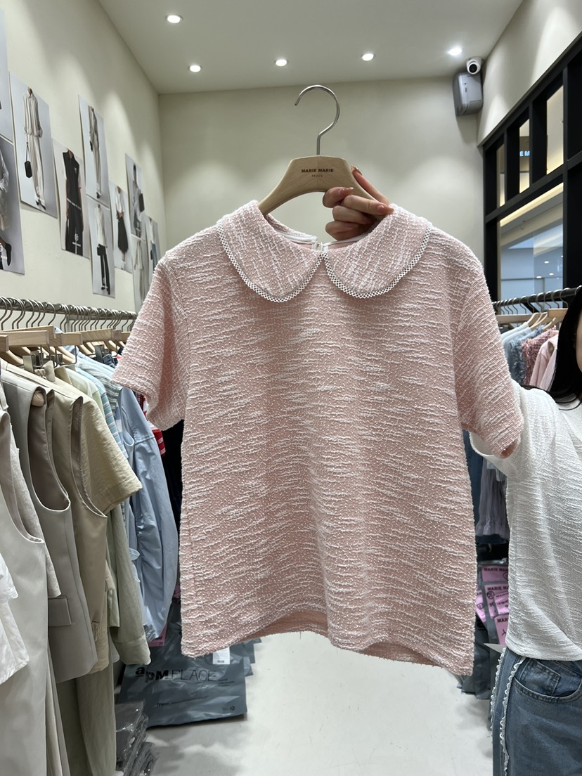 MARIE MARIE韓國直郵實拍女士新品推薦襯衫蕾絲衫粗花呢MARIE MARIE襯衫/蕾絲衫圖色1