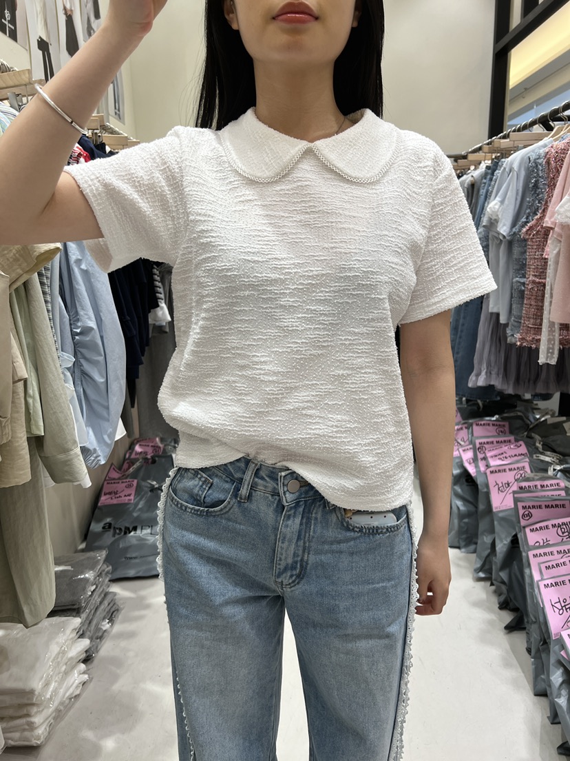 MARIE MARIE韓國直郵實拍女士新品推薦襯衫蕾絲衫粗花呢MARIE MARIE襯衫/蕾絲衫圖色2