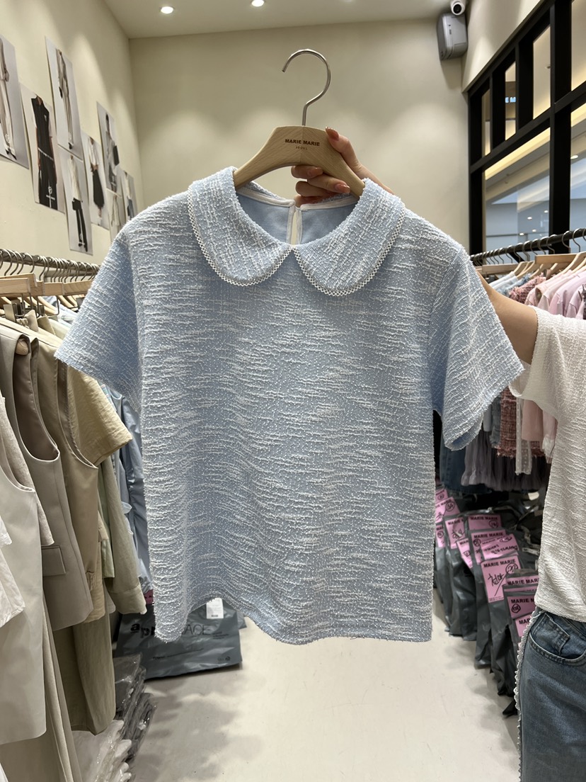 MARIE MARIE韓國直郵實拍女士新品推薦襯衫蕾絲衫粗花呢MARIE MARIE襯衫/蕾絲衫圖色3