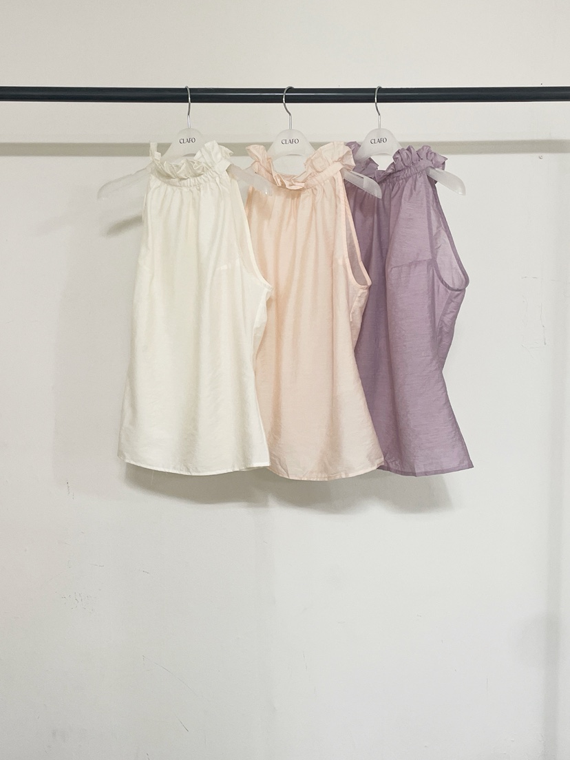 CLAFO韓國代購女士新款休閑推薦26春夏職業吊帶背心荷葉邊CLAFO吊帶/背心