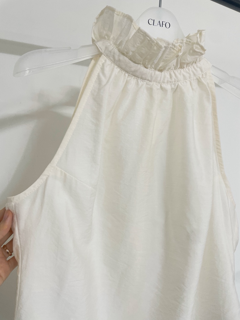 CLAFO韓國代購女士新款休閑推薦26春夏職業吊帶背心荷葉邊CLAFO吊帶/背心