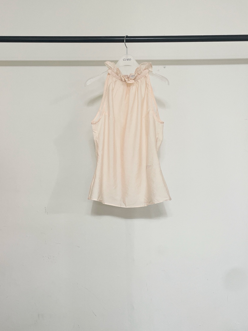 CLAFO韓國代購女士新款休閑推薦26春夏職業吊帶背心荷葉邊CLAFO吊帶/背心圖色2