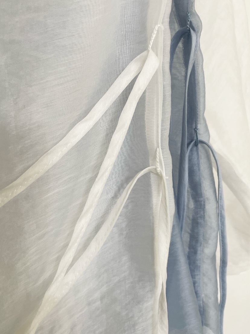 CLAFO韓國直郵女士新品人氣職業推薦襯衫蕾絲衫含腰繩系帶CLAFO襯衫/蕾絲衫