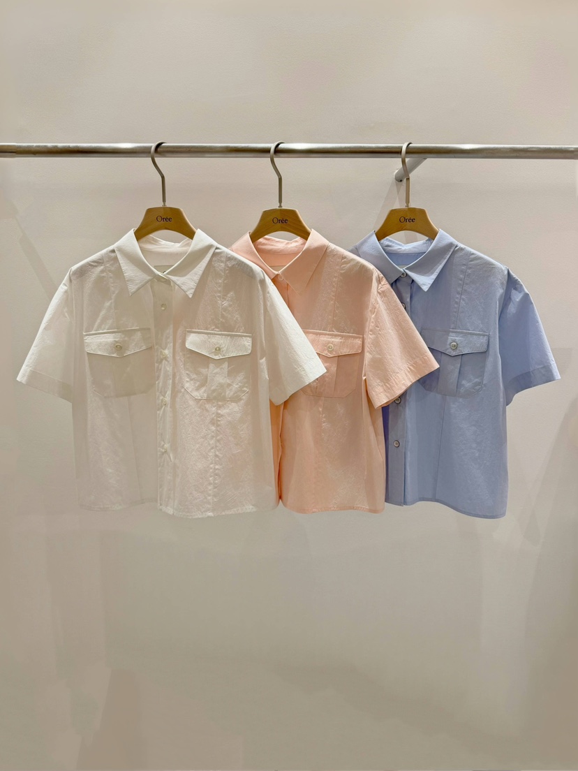 OREE韓國東大門代購女裝新品推薦熱賣26春夏休閑襯衫蕾絲衫OREE襯衫/蕾絲衫