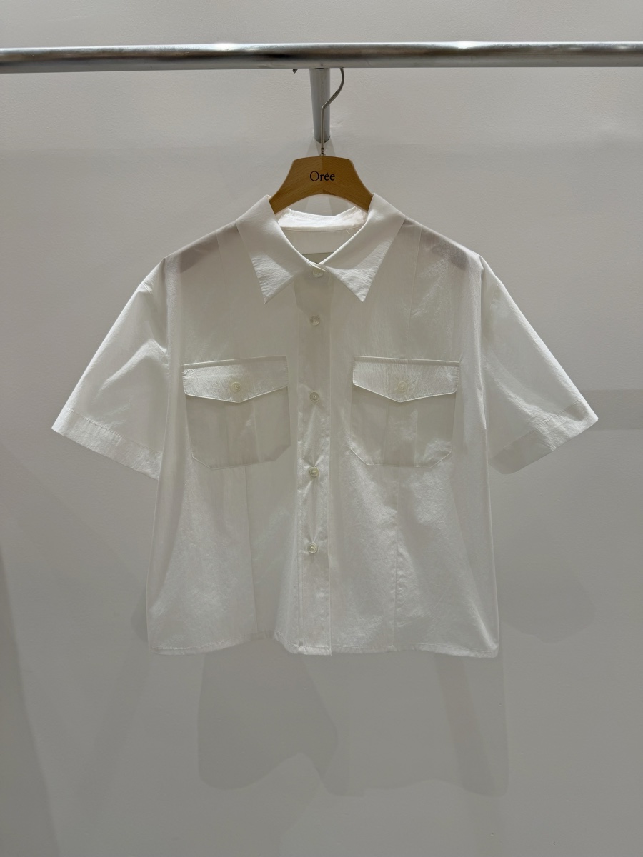 OREE韓國東大門代購女裝新品推薦熱賣26春夏休閑襯衫蕾絲衫OREE襯衫/蕾絲衫圖色1