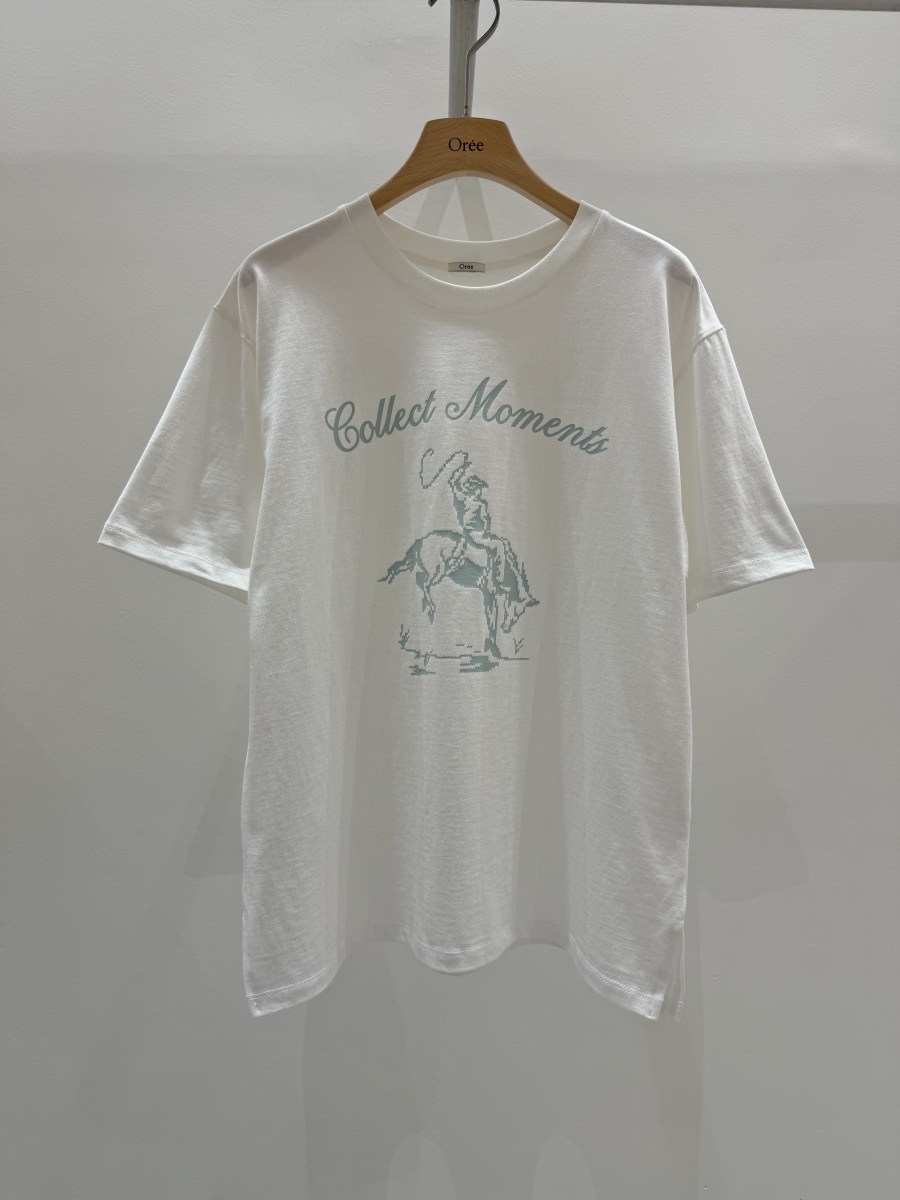 OREE韓國東大門直郵女裝新品休閑熱賣職業26春夏人氣推薦T恤OREET恤圖色1