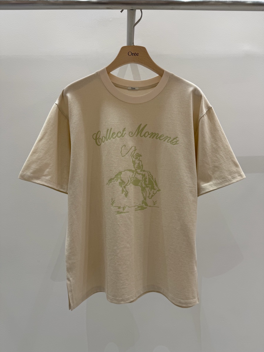 OREE韓國東大門直郵女裝新品休閑熱賣職業26春夏人氣推薦T恤OREET恤圖色2