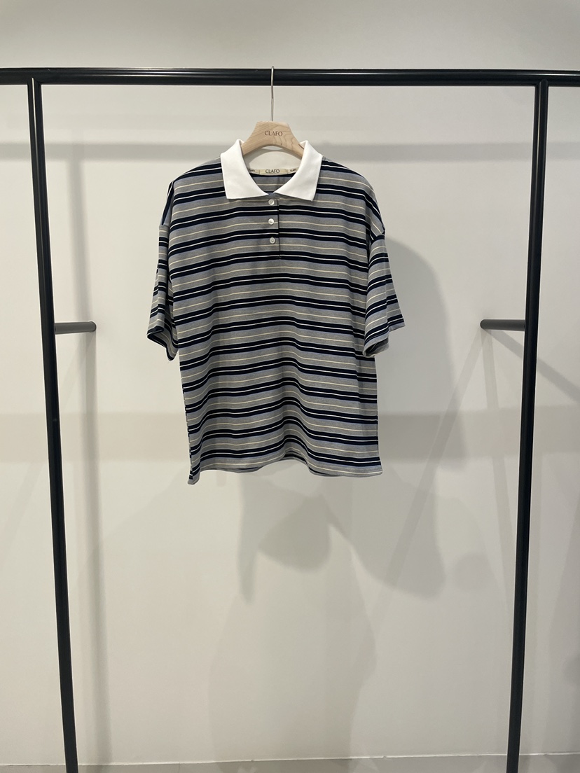 CLAFO韓國直郵女士新款熱賣時尚人氣休閑職業26春夏推薦T恤CLAFOT恤圖色1