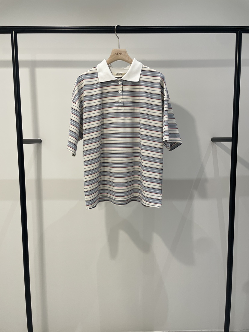 CLAFO韓國直郵女士新款熱賣時尚人氣休閑職業26春夏推薦T恤CLAFOT恤圖色2