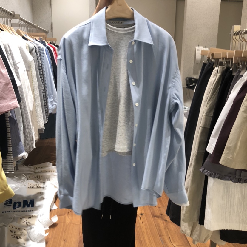 COMELY韓國東大門直郵女裝新品推薦襯衫蕾絲衫不含內搭莫代爾COMELY襯衫/蕾絲衫圖色3