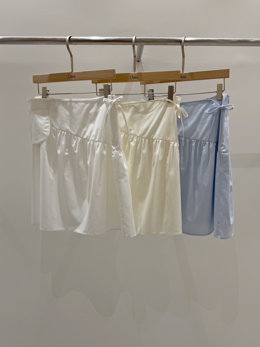 OREE韓國直郵女士新款人氣半身裙中短裙不對稱含腰包口袋OREE半身裙/中短裙