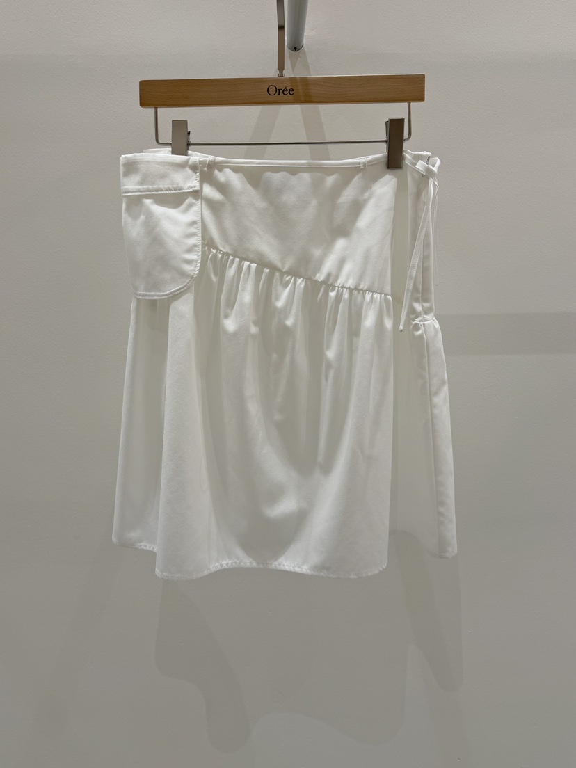 OREE韓國直郵女士新款人氣半身裙中短裙不對稱含腰包口袋OREE半身裙/中短裙圖色1