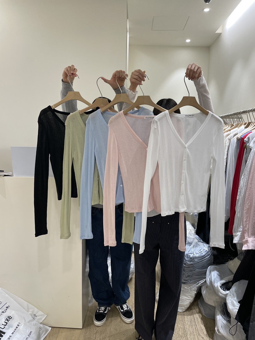 FLOWER-L韓國東大門直郵女士新品人氣推薦職業針織衫開衫FLOWER-L針織衫