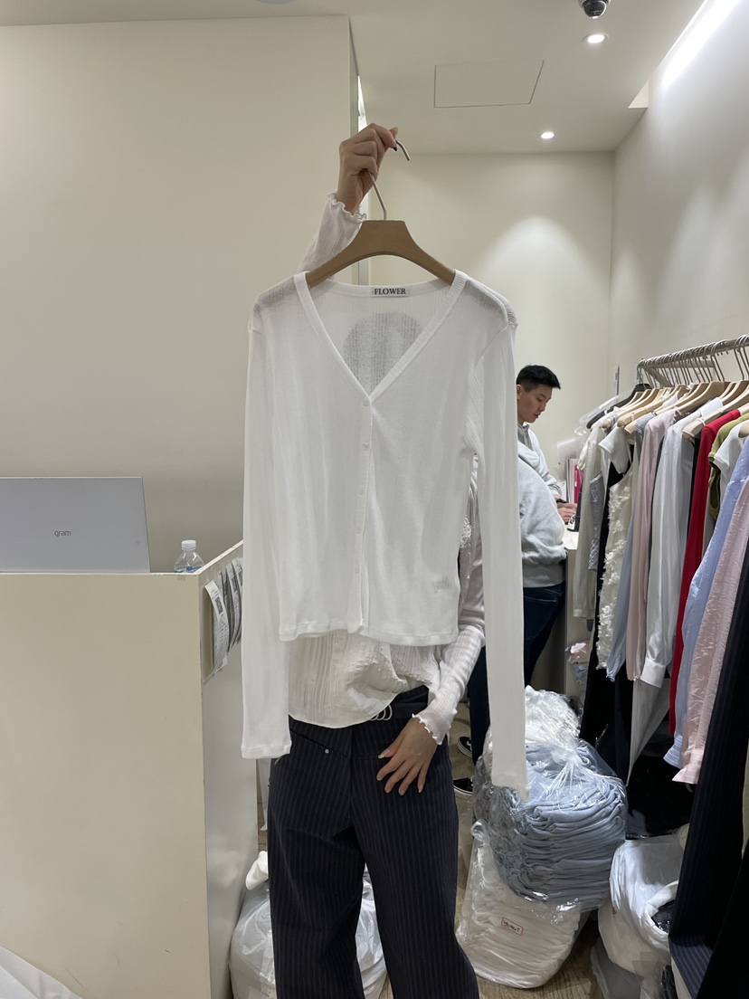 FLOWER-L韓國東大門直郵女士新品人氣推薦職業針織衫開衫FLOWER-L針織衫圖色1