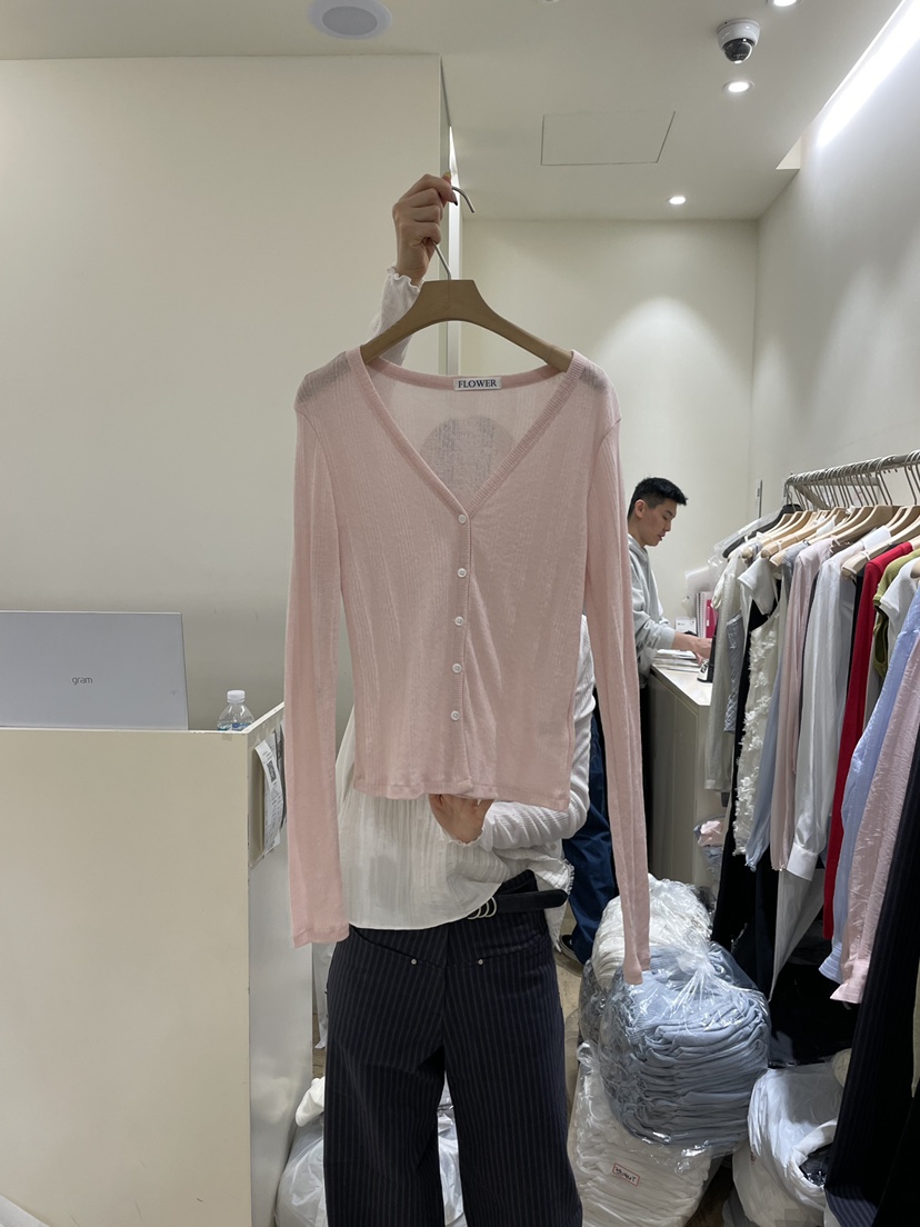 FLOWER-L韓國東大門直郵女士新品人氣推薦職業針織衫開衫FLOWER-L針織衫圖色2