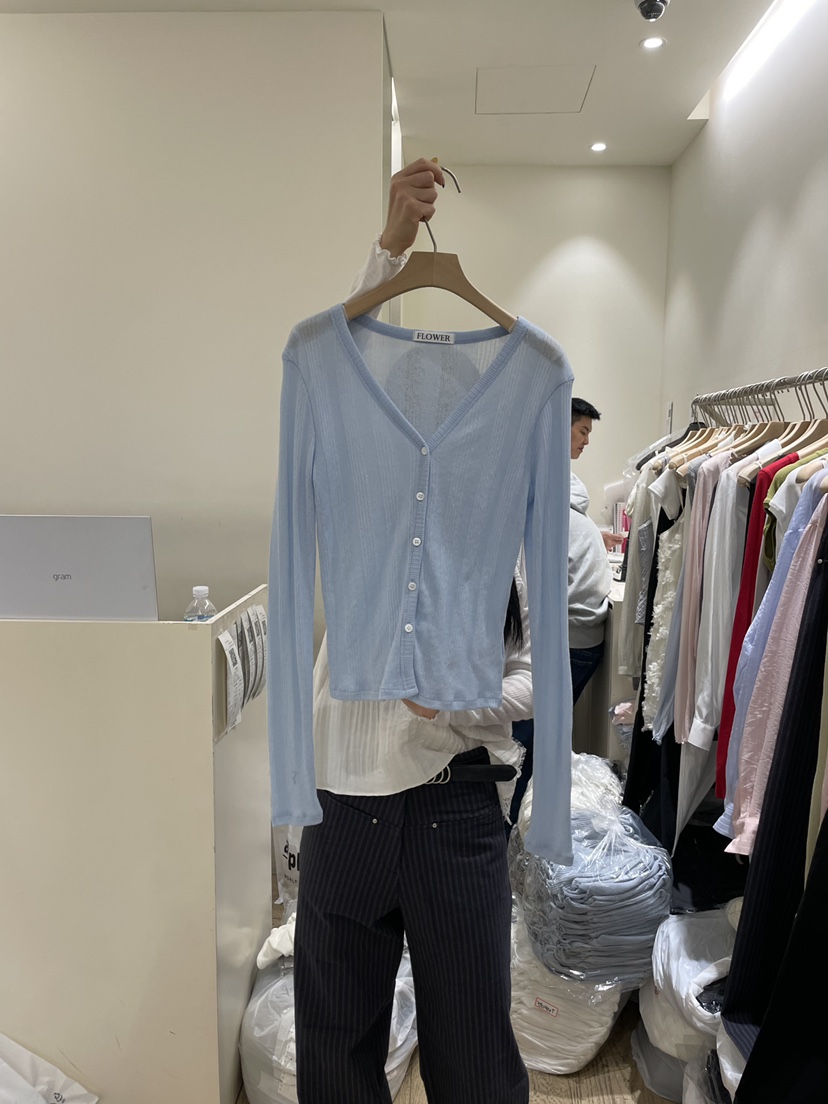 FLOWER-L韓國東大門直郵女士新品人氣推薦職業針織衫開衫FLOWER-L針織衫圖色5