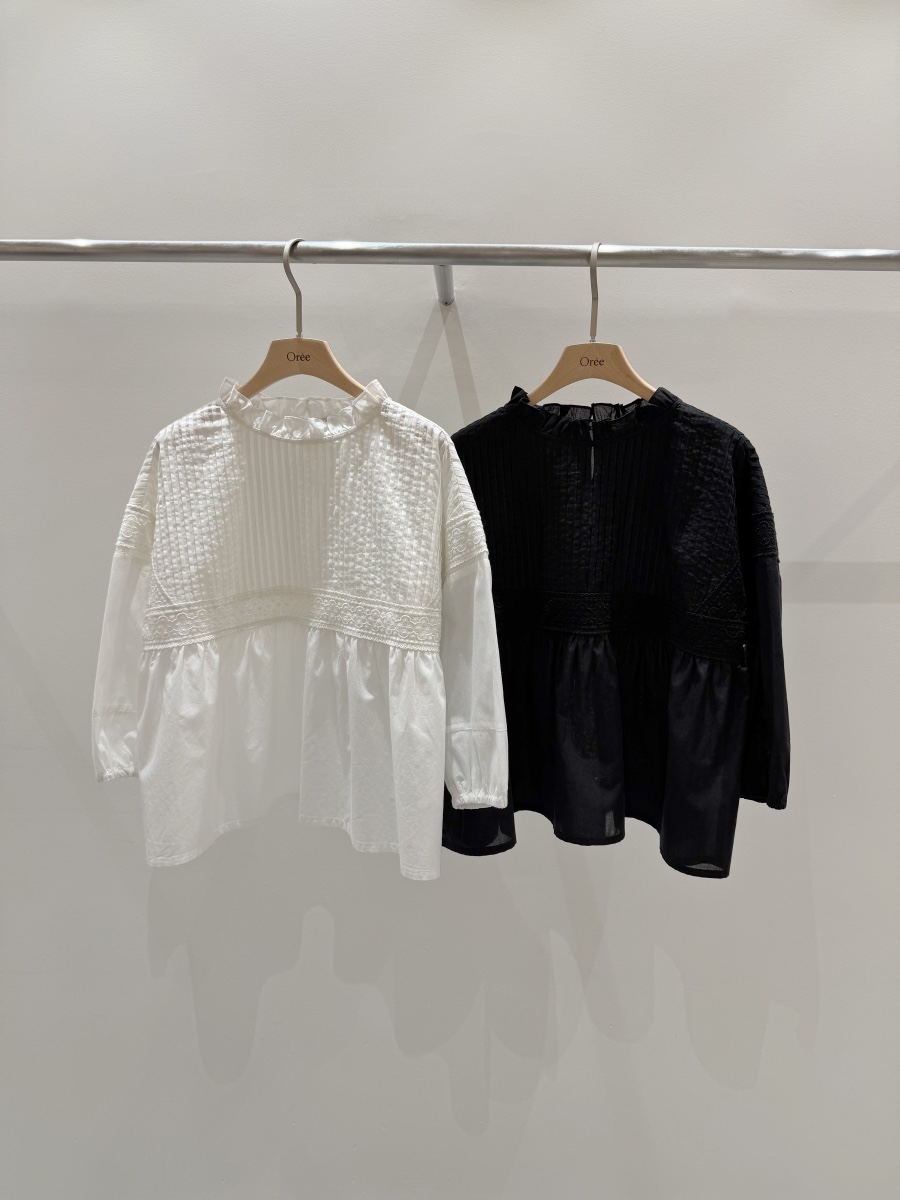 OREE韓國東大門代購女裝新款熱賣26春夏推薦職業襯衫蕾絲衫OREE襯衫/蕾絲衫