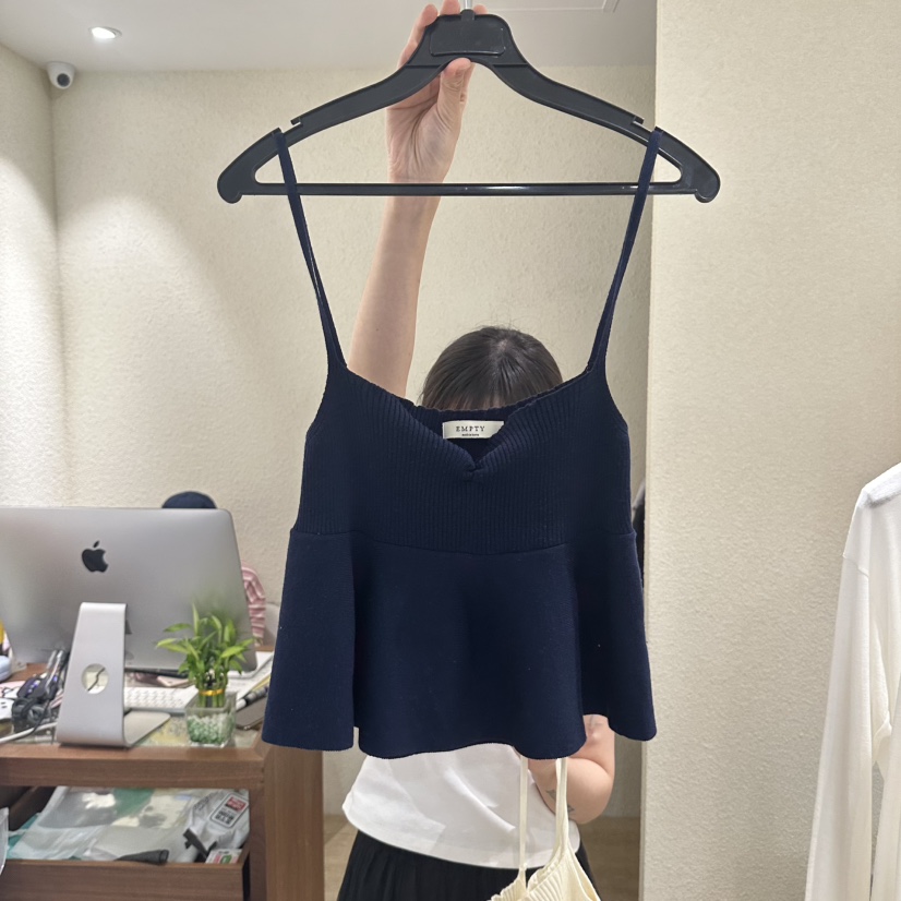 EMPTY韓國代購女士新品休閑職業人氣時尚吊帶背心不含內搭EMPTY吊帶/背心圖色2