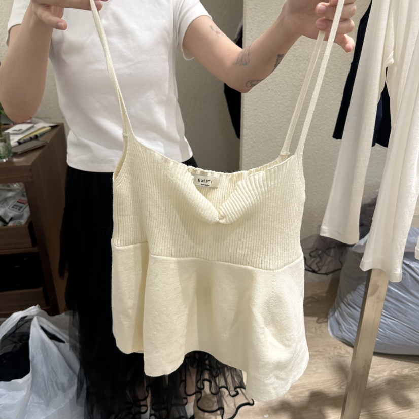 EMPTY韓國代購女士新品休閑職業人氣時尚吊帶背心不含內搭EMPTY吊帶/背心圖色3