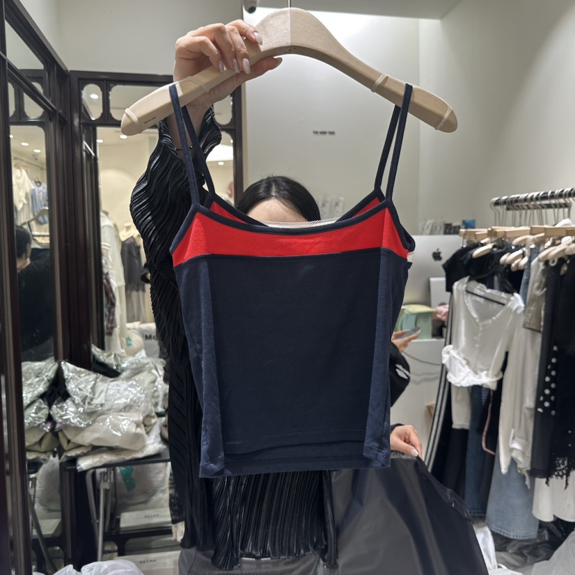 THEMORYPARK韓國直郵實拍女士新款熱賣職業吊帶背心假兩件THE MORY PARK吊帶/背心