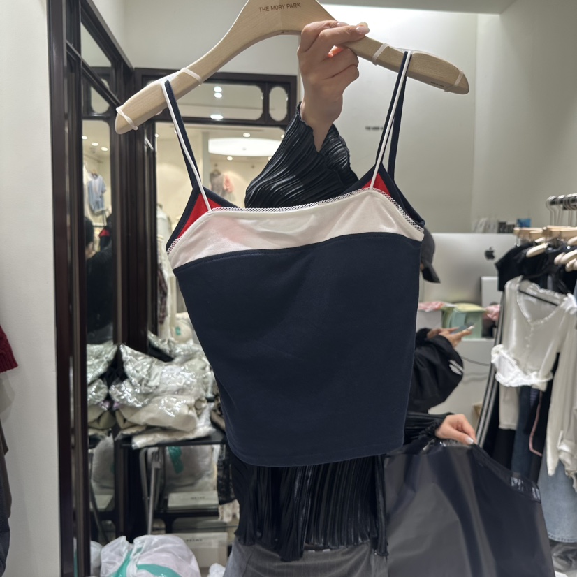 THEMORYPARK韓國直郵實拍女士新款熱賣職業吊帶背心假兩件THE MORY PARK吊帶/背心圖色1