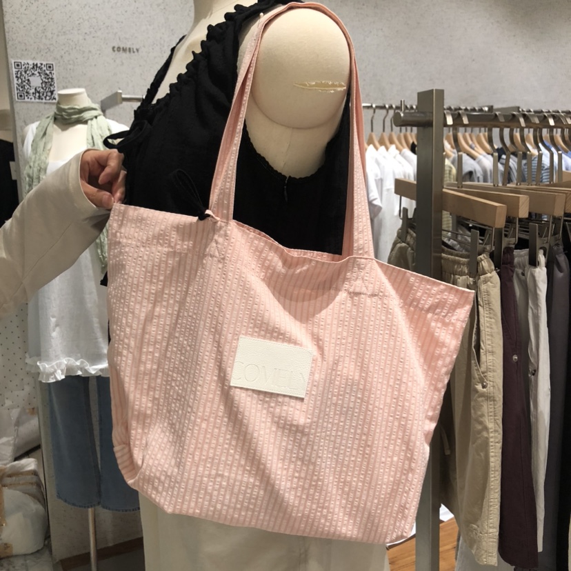 COMELY韓國東大門代購女士新品26春夏職業單肩斜跨包條紋COMELY單肩/斜跨包圖色1