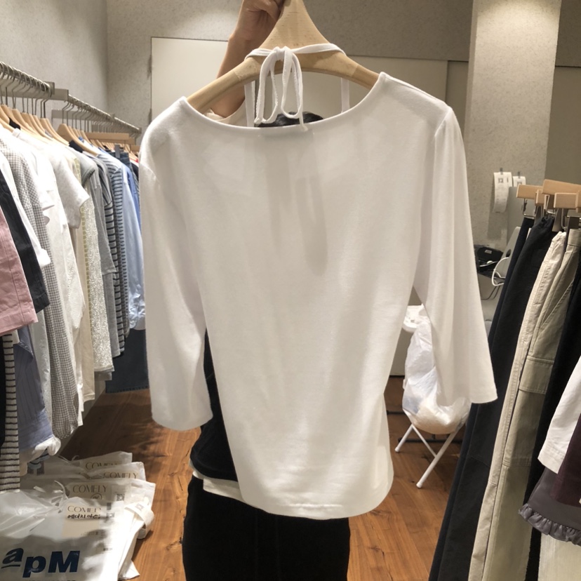 COMELY韓國代購女裝新款休閑職業推薦人氣時尚熱賣T恤假兩件COMELYT恤