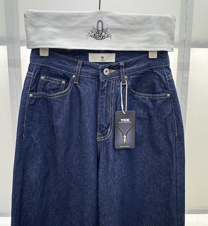 MILUI韓國直郵實拍女裝新品26春夏職業熱賣人氣休閑牛仔褲MILUI牛仔褲