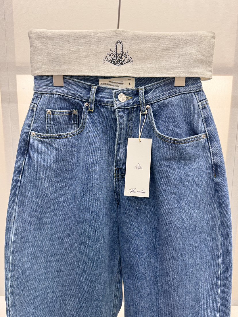 MILUI韓國直郵實拍女裝新款休閑職業熱賣人氣26春夏牛仔褲MILUI牛仔褲