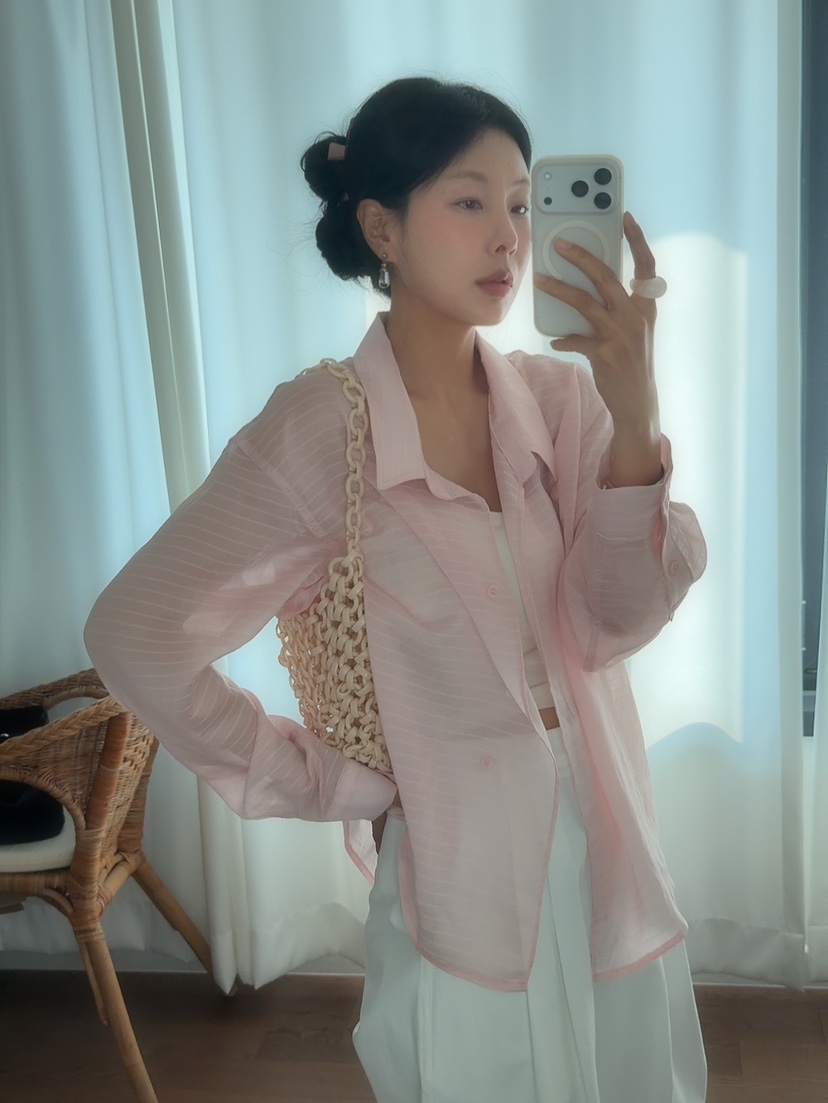 MILUI韓國東大門直郵女士新款職業人氣26春夏時尚襯衫蕾絲衫MILUI襯衫/蕾絲衫