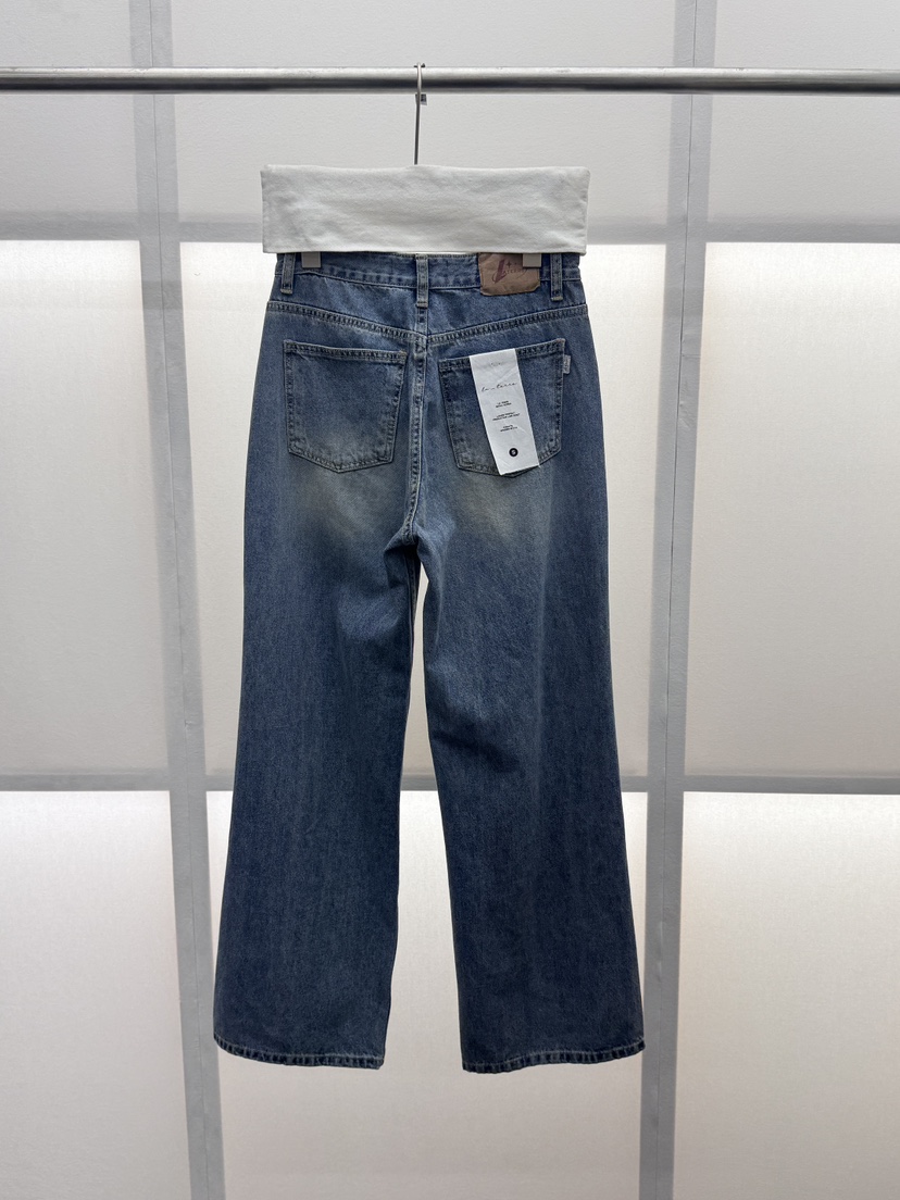 MILUI韓國東大門代購女裝新款職業休閑熱賣人氣26春夏牛仔褲MILUI牛仔褲